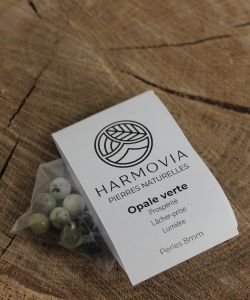 Perles Opale Verte 8mm, 1 pièce